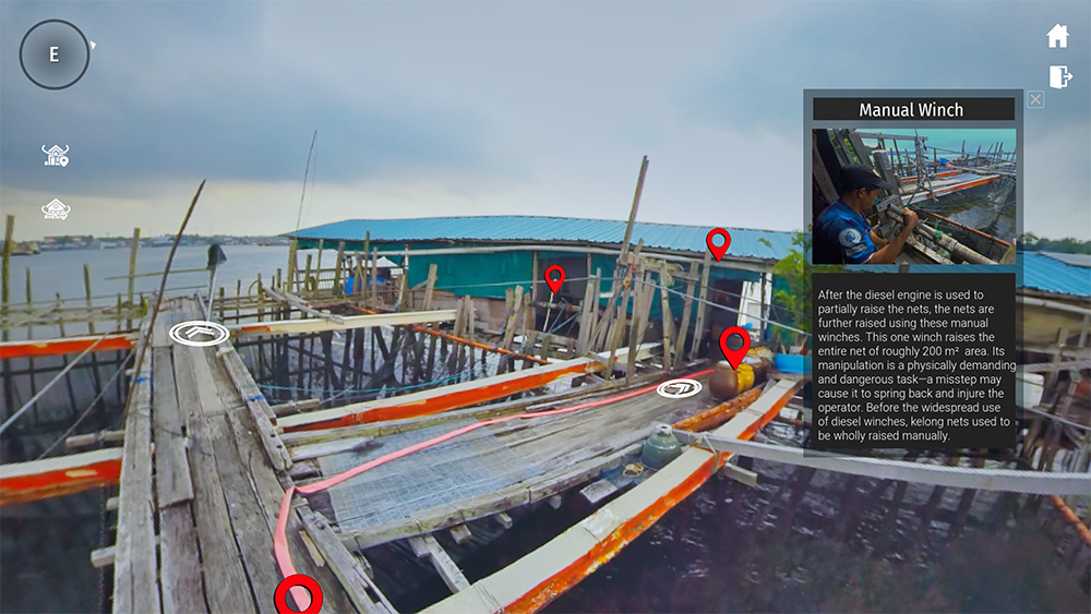 360 view of the kelong with hotspots.