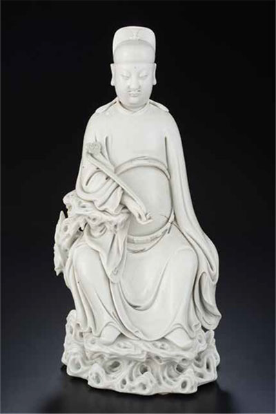 Seated Wenchang (Daoist God of Literature), Dehua, Fujian province, China, early 17th century, porcelain