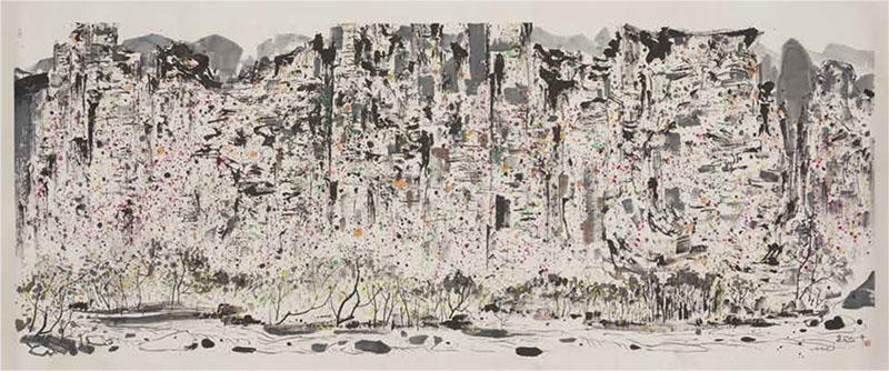 Zhangjiajie, Wu Guanzhong, China, 1997, Chinese ink and colour on paper