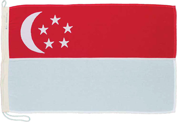 Singapore flag, Singapore, 1960-1980. Collection of National Museum of Singapore