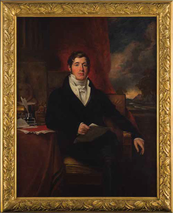 Portrait of Sir Thomas Stamford Bingley Raffles, John Adamson, Singapore and England, 1912, oil on canvas.