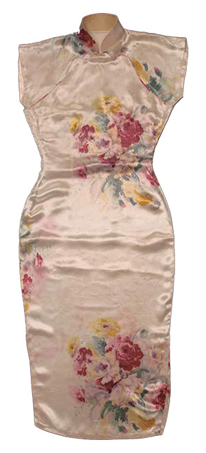 Cheongsam that belonged to Singapore’s war heroine, Elizabeth Choy, Singapore, 1953