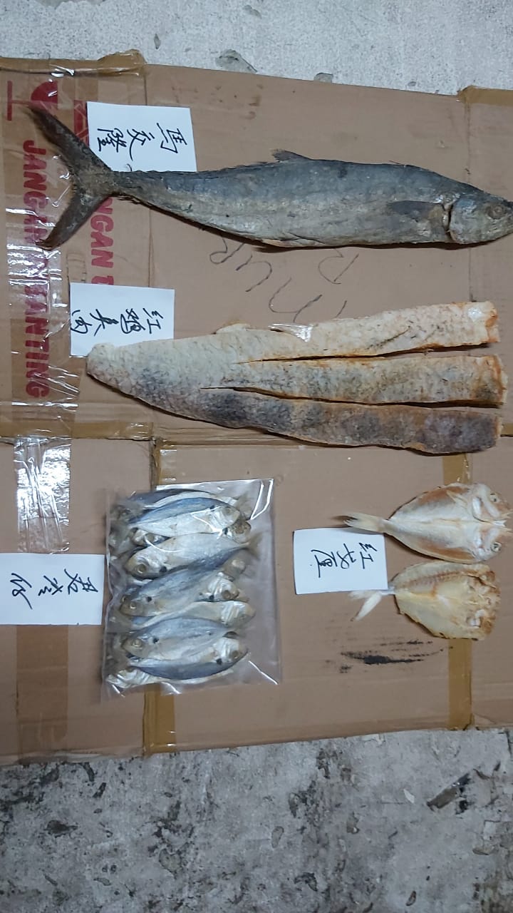 Different Chinese salted fish produced