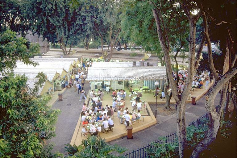 Newton Food Centre in the 1980s.