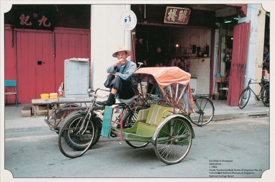 A trishaw in Chinatown, collection of the National Museum of Singapore