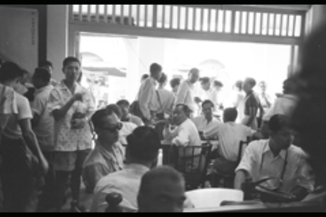 Photographers congregating at a coffee shop