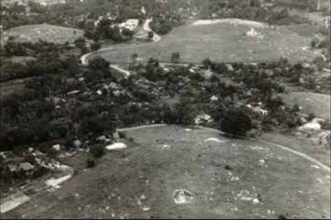 aerial photograph of the Peck San Theng cemetery