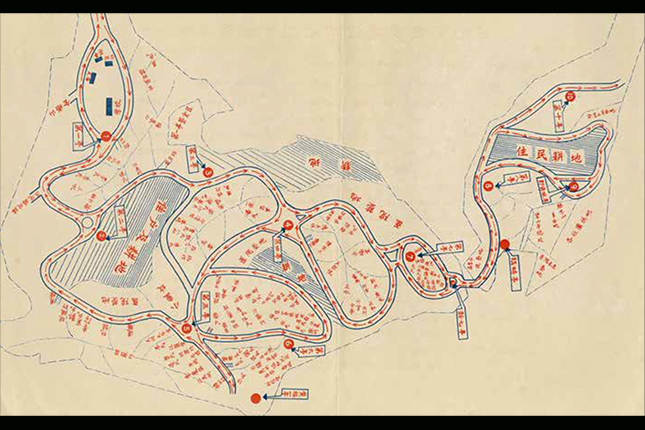 motorist map of the Peck San Them cemetery