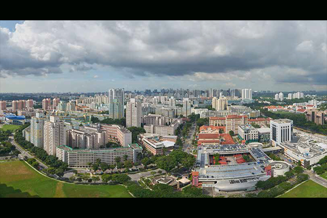 aerial view of Bishan Town, 2018