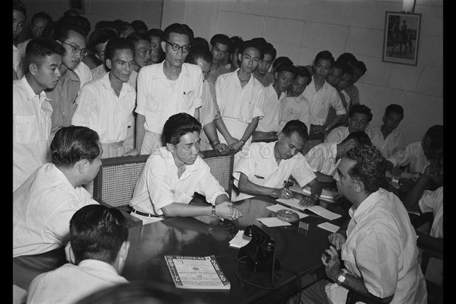 David Marshall at Meet-the-People's Session with Singapore Bus Workers Union