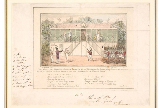 1827 Print of Second Resident John Crawfurd