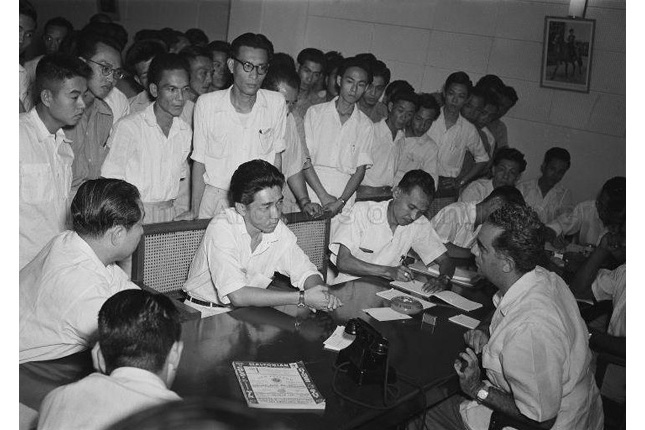 Chief Minister David Marshall with Fong Swee Suan