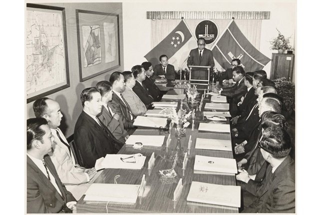 Dr Goh Keng Swee at JTC Meeting in 1968