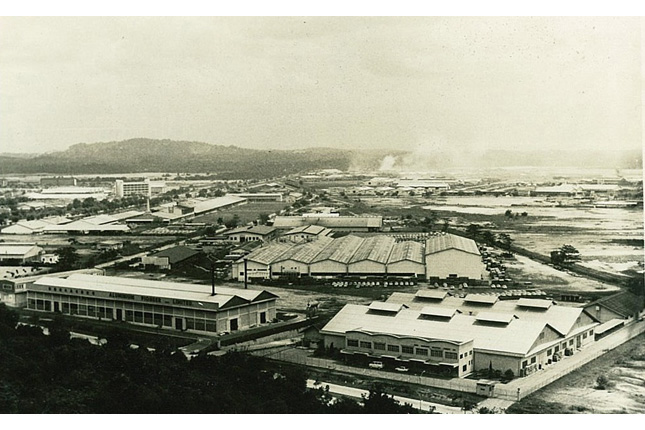 Factories stand where swamps once were 1960