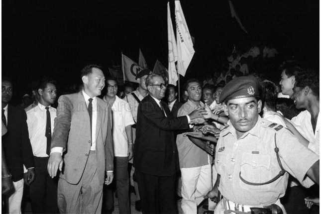 Lee Kuan Yew with Tengku Abdul Rahman on Merger Mission