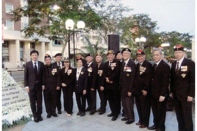 Singapore Armed Forces Veterans League (SAFVL) at a memorial service on 2014