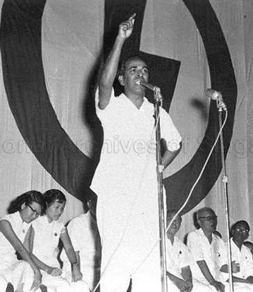 S Rajaratnam speaking at the 1959 General Elections