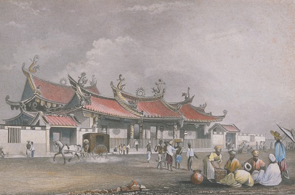 Lithograph of Thian Hock Keng