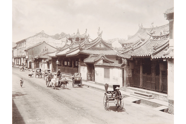 G.R. Lambert & Co. albumen print of the Thian Hock Keng Temple at Telok Ayer Street