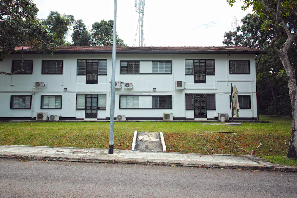 The apartment blocks at Linden Drive were originally built to house staff of the University of Singapore around 1960. Today, they are managed by the Singapore Land Authority.