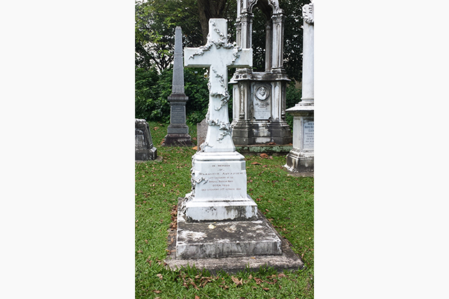 Cemetery Grave Stones at Fort Canning Park