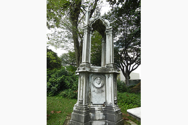 Cemetery Grave Stones at Fort Canning Park