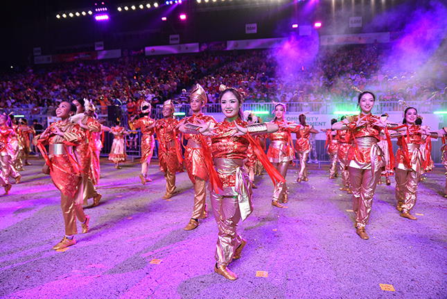 Chingay Parade 2020: “This fusion item titled “Harmony in Motion” showcased elements from our 4 major ethnic groups.” Image credits: People's Association