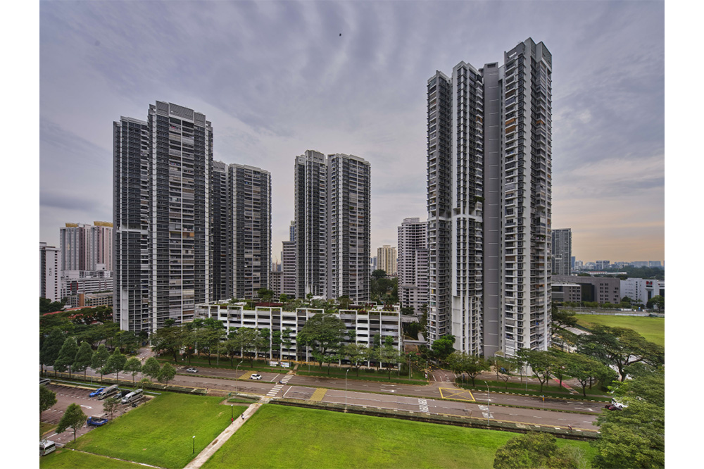 The Peak @ Toa Payoh was completed in 2012 and incorporates features such as roof gardens and mid-tower communal spaces.