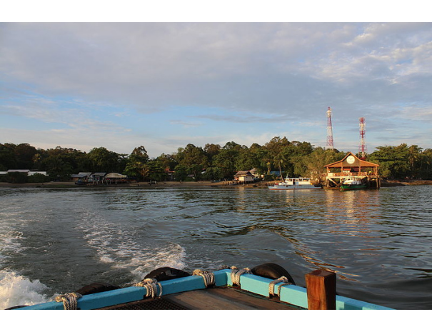The Pulau Ubin Jetty from a bumboat