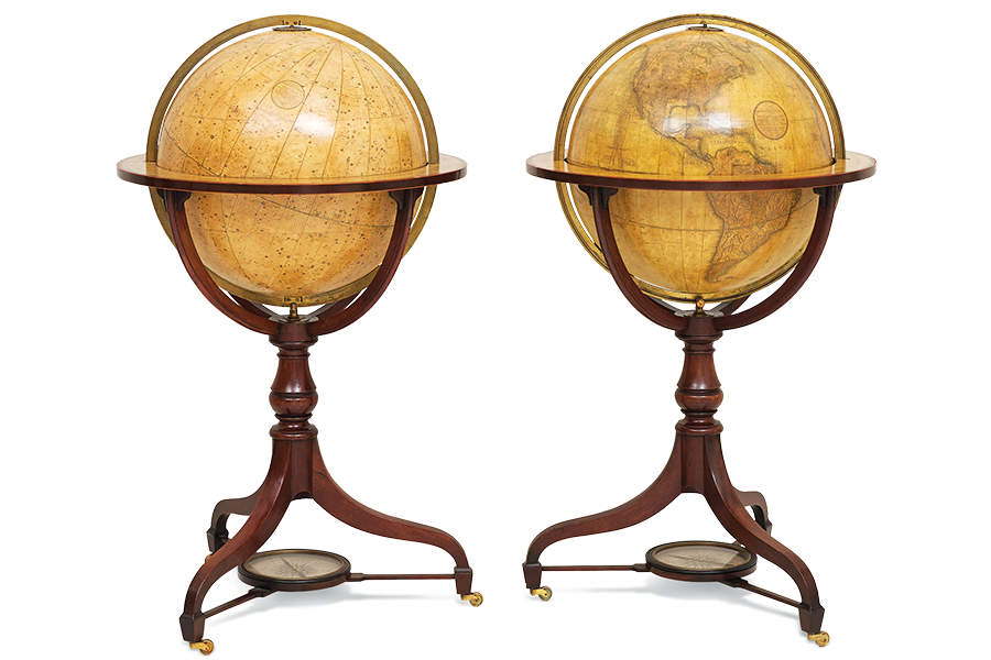 Terrestrial and celestial globes