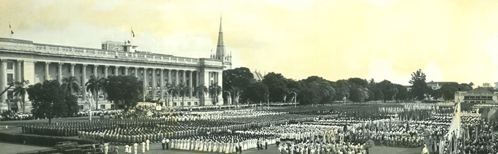 Photograph of panoramic view of Singapore’s first National Day Parade
