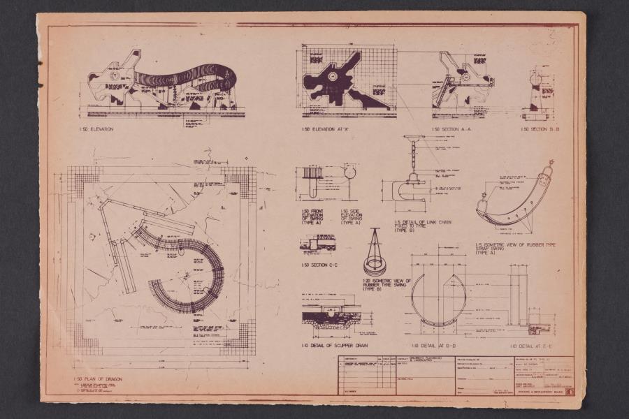 blueprint of dragon playground