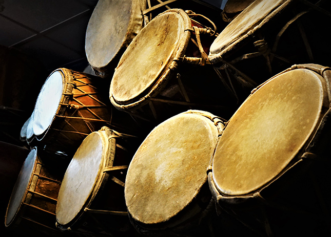 There are different types of Malay drums. Image courtesy of National Heritage Board.