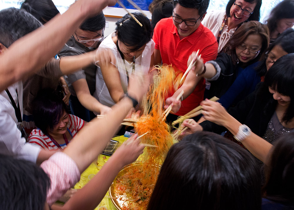 Lo hei and the consumption of yusheng have become a tradition in the local Chinese New Year celebrations.