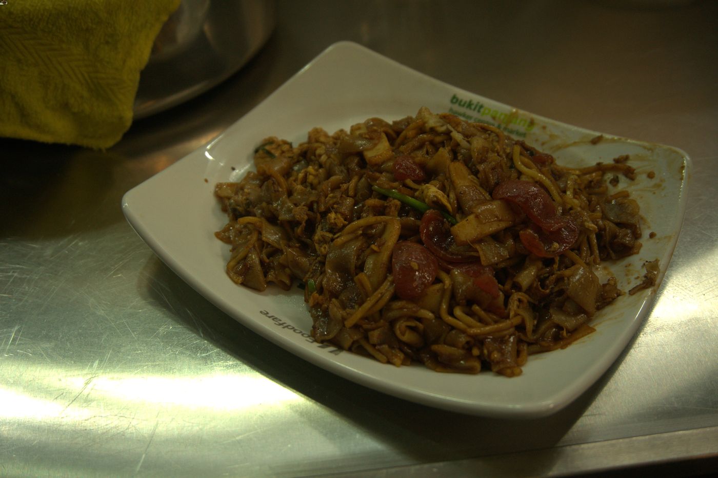 A plate of freshly cooked char kway teow by Mr Tay Key Hwa. 
