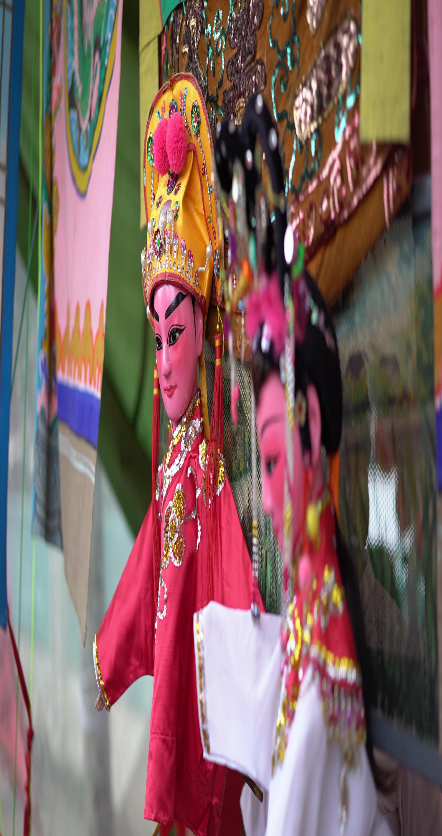 Hainanese rod puppets featured in a performance by puppet troupe San Chun Long.