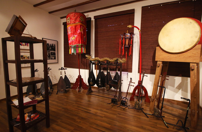 Instruments used in Nanyin music at Siong Leng Musical Association