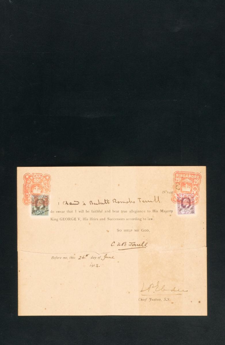 Document from the collection of Straits Settlements legal records