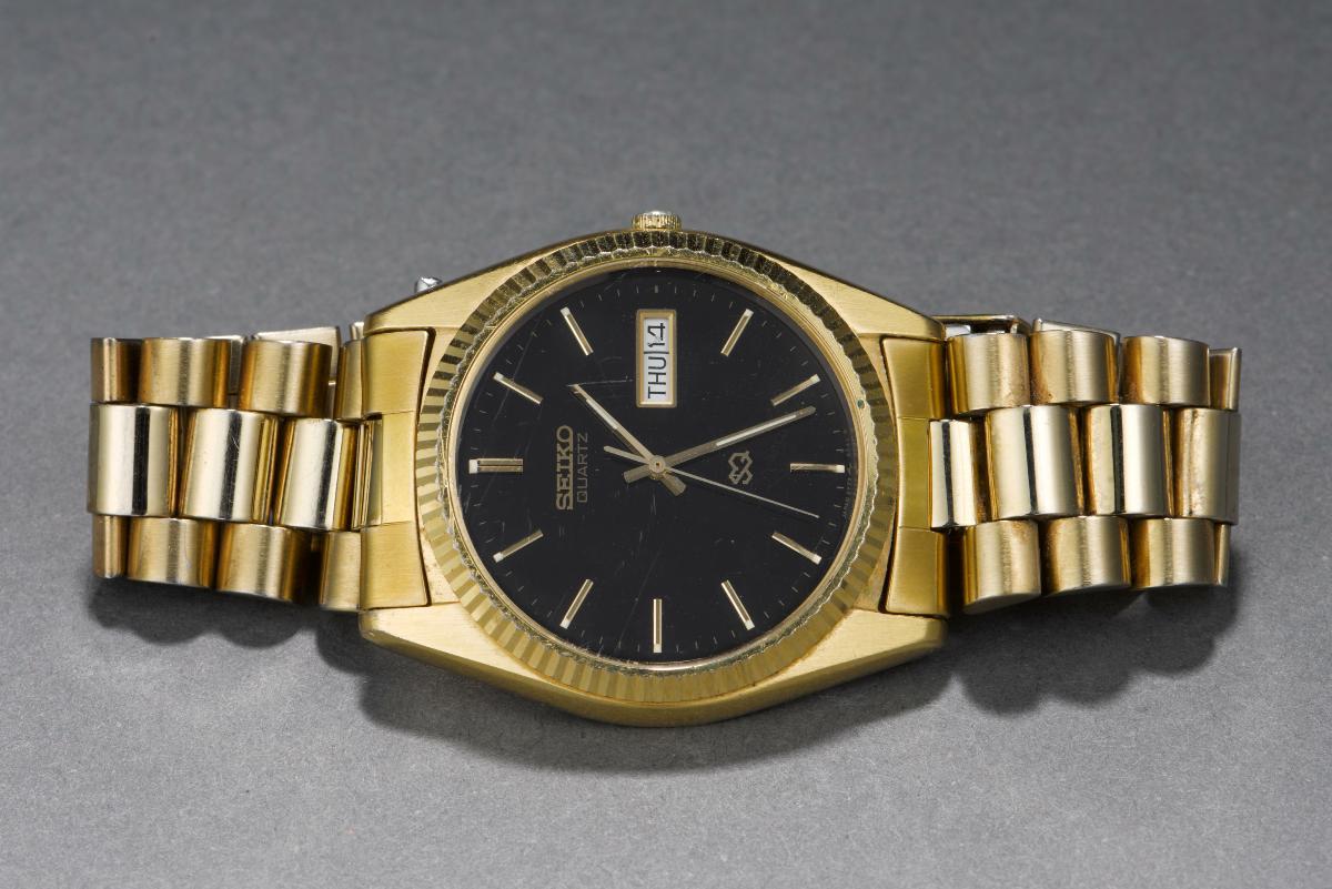 Seiko gold watch that belonged to the late Sinnathamby Rajaratnam