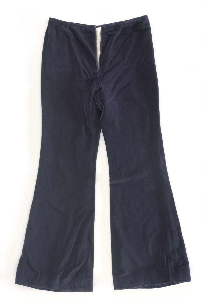 A pair of purple André Courrèges velvet trousers