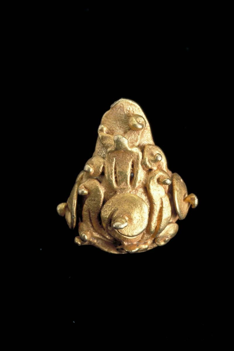 Ornament with figure in meditation