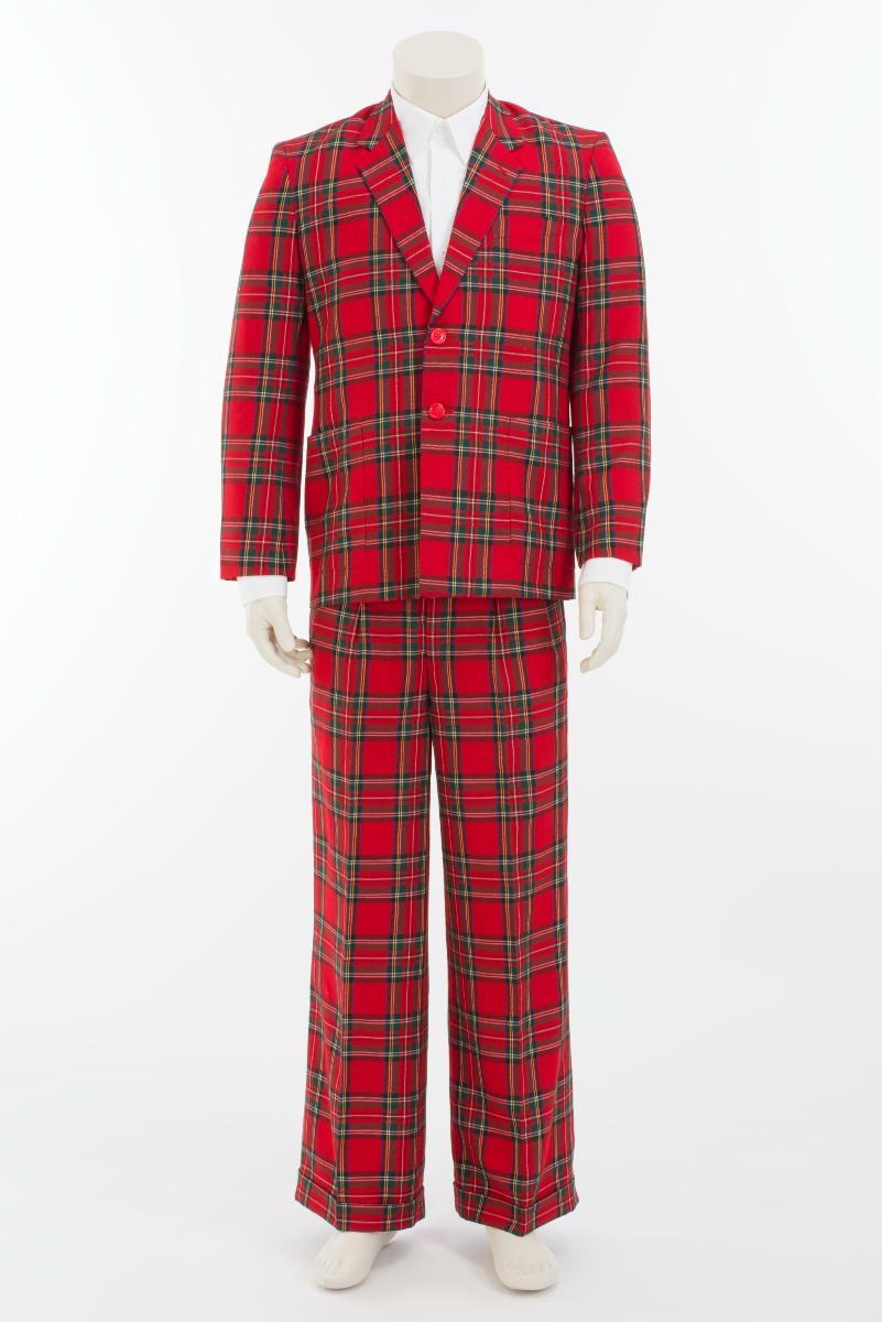 Red chequered suit from the TheatreWorks’ production, ‘Beauty World’