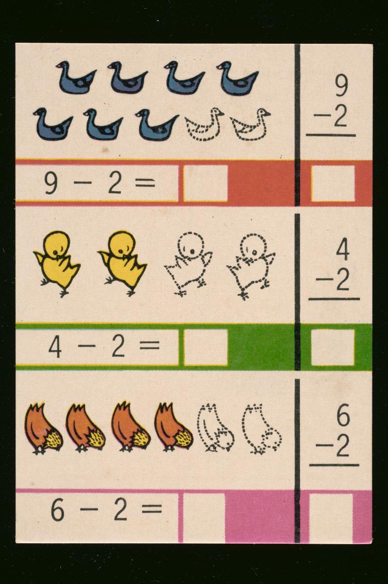 Number and picture card game for children