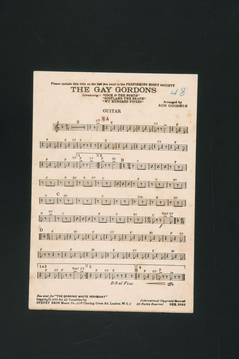 ‘The Gay Gordons’ music score