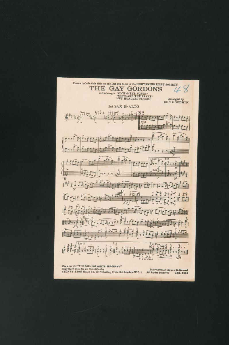 ‘The Gay Gordons’ music score