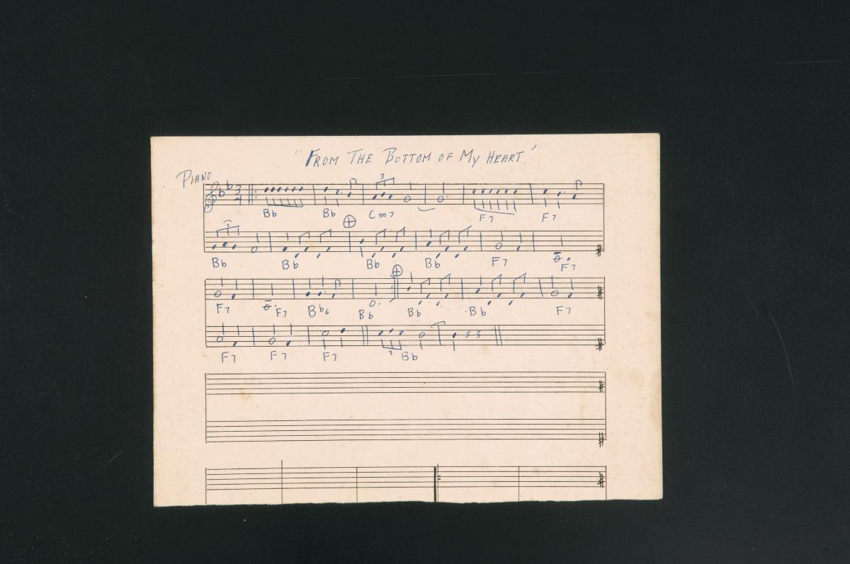 ‘From the Bottom of My Heart’ music score