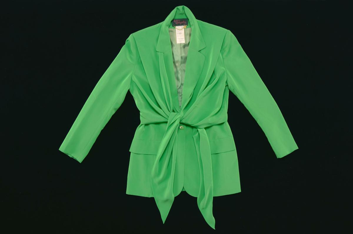 Loita Lempicka tie-front green jacket