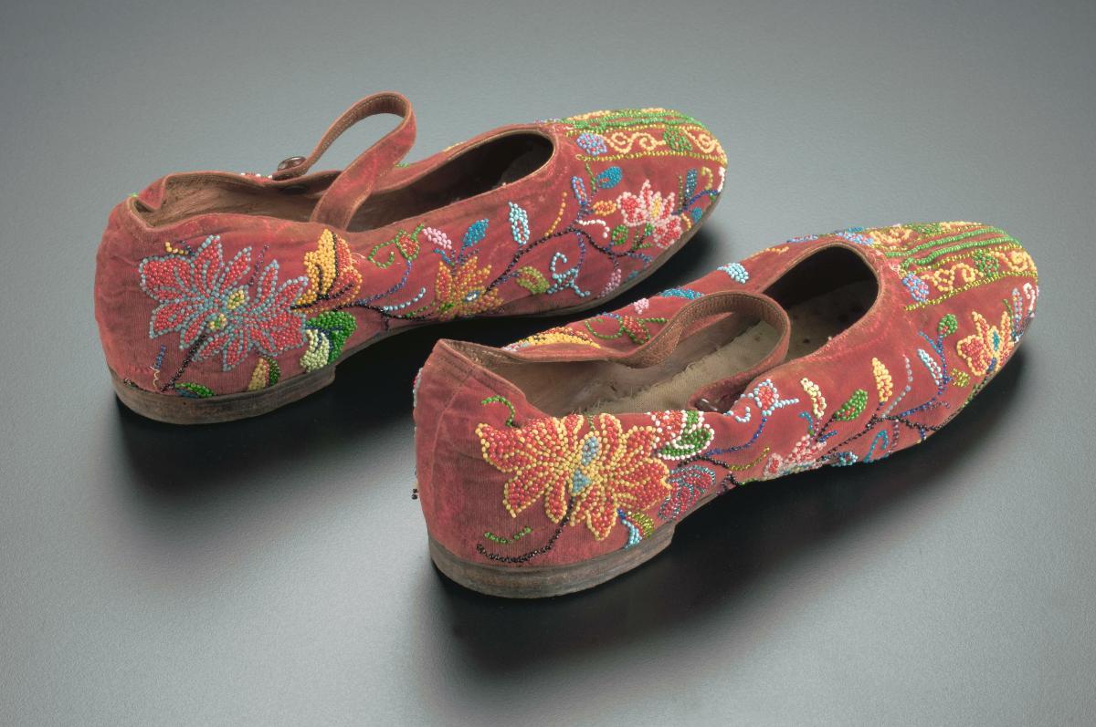 A pair of Peranakan slippers