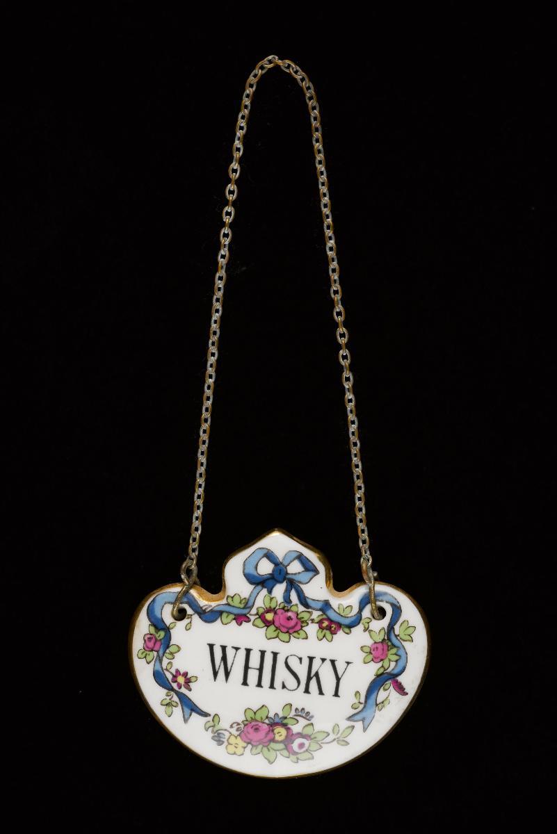 Whisky ceramic decanter label