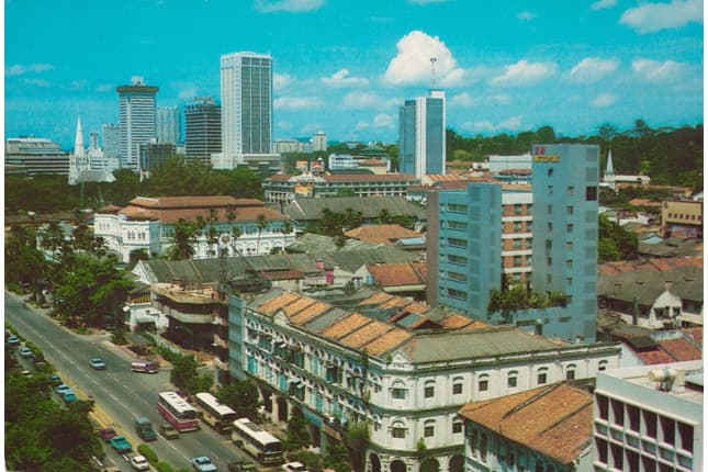 beach road and civic district skyline